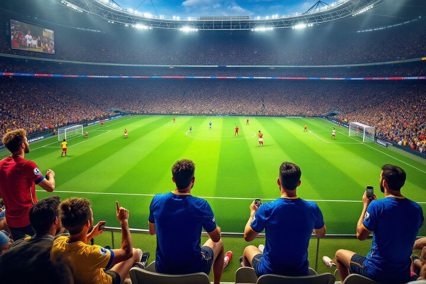 Vue des tribunes pendant un match de football international