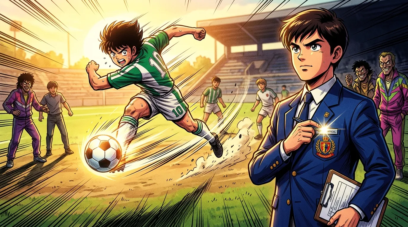 Entra&icirc;neur observant un jeune joueur de football en action dynamique