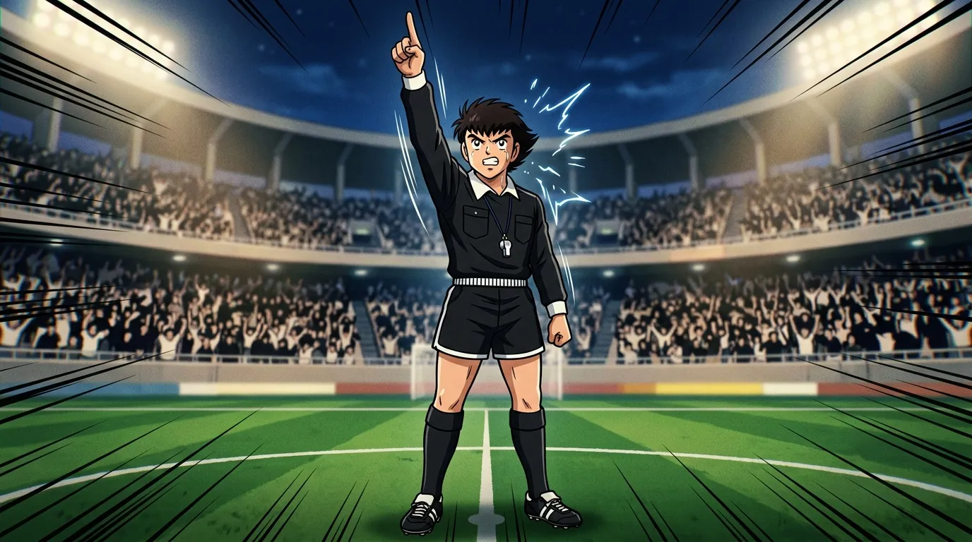 Joueur de football célébrant la victoire au stade animé